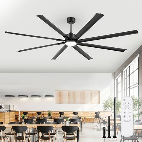 Zmishibo 72 Inch Brushed Nickel Modern Ceiling Fans With Lights And ... with Outdoor Ceiling Fan With Dc Motor Energy Saving